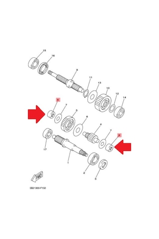 Yamaha Xmax 250 (Yp250) Or. Arka Aks Rulman 93311-415Y0