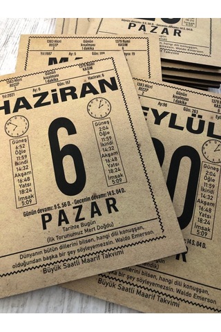 Kişiye Özel 13,5x18 cm Ahşap Özel Günler Takvim Yaprağı Tablo, Se