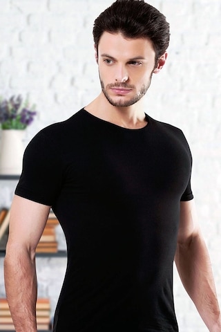 Hmd Erkek Bisiklet Yaka Lcyralı Kısa Kollu Tshirt 704-705