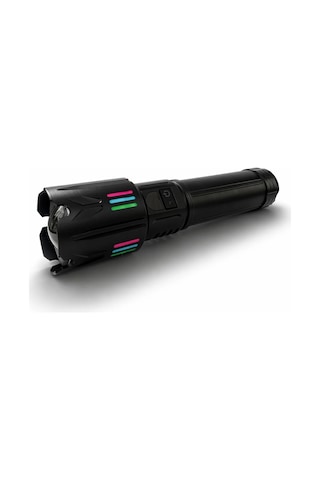 Bedotech Bd-5501 50w Tg Led Alüminyum Alaşımlı Zoomlu Dijital Göstergeli Type-c Şarjlı El Feneri Çok Renkli