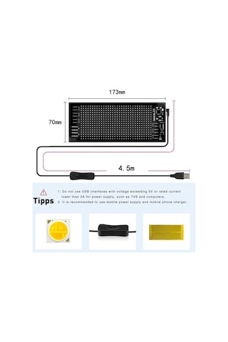 16x32 Cama Yapışan Matrix Panel Led Ekran