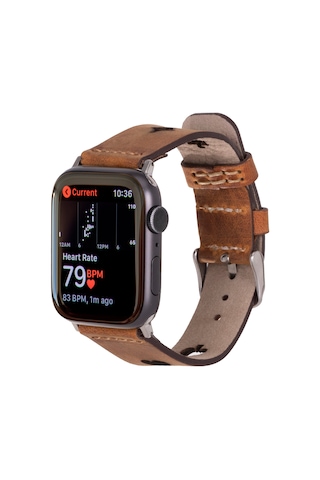 Valaıs Tan Leather Apple Uyumlu Watch  Kordon-44/45/46/49mm