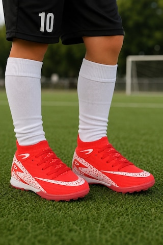 Minibonito Çoraplı Superfly Halı Saha Futbol Ayakkabısı Kırmızı