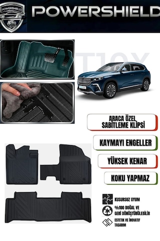 Powershıeld Togg T10x 2025 Ve Sonrası Uyumlu Araca Özel 5d Premium Havuzlu Paspas Takımı
