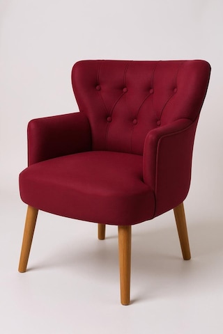 Roma Berjer - Modern Tekli Koltuk - Babyface Kumaş - Bordo