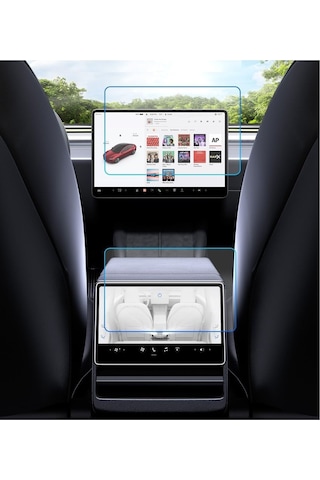 Tesla Model Y Juniper 2025 Ön Ve Arka Ekran 9h Nano Ekran Koruyucu Set