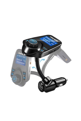 Oddity Yeni Nesil T10 WiFi Bluetooth Araç Kiti | USB Şarj FM Transmitter ve Eller Serbest Konuşma