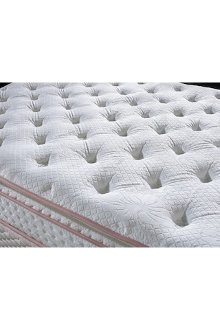 Peluş Ultra Ortopedik Yaylı Pedli Yatak Tavşan Tüyü Kumaş