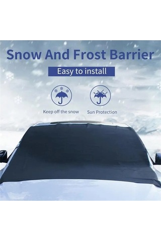 Dancemonkey Suv Ön Cam Kapağı 600d Oxford Kumaş Siyah Antifriz Güneşlik Kar Geçirmez