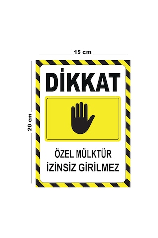 Metal Dikkat Özel Mülktür İzinsiz Girilmez 15cm X 20cm Uyarı Levhası Yönlendirme Tabelası Metal Dikkat Özel Mülktür İzinsiz Girilmez 15cm X 20cm Uyarı Levhası Yönlendirme Tabelası