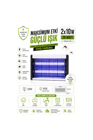 20w Elektrikli Uv Led Işıklı Sinek Öldürücü Sinek Kovucu Işık