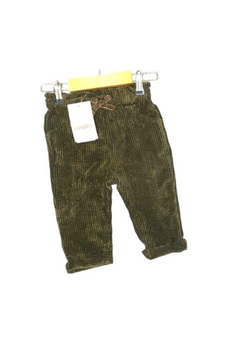 Çikoby Kız Bebek Kadife Fitilli Pantolon-13577 Haki