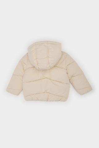 Defacto Kız Bebek Rüzgar Geçirmez Su İtici Kapüşonlu Şişme Mont E7360a525auer37 Ekru