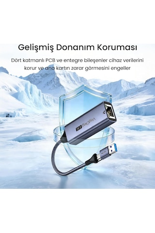 Lexroo Usb-a Ve Type-c 2.5g Gigabit Ethernet Dönüştürücü Adaptör