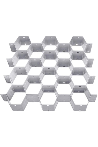 Homyl Petek Dolap Çorap İç Çamaşır Çekmece Bölücü Düzenleyici Gri Gri