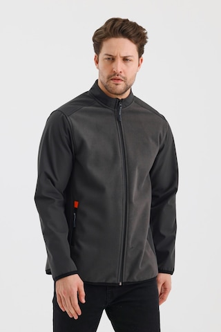 Alexandergardi Alexandergardı Dik Yaka Fermuarlı Astarsız İçi Polar Su İtici Softshell Kumaş Mont E24-mnt-02 001