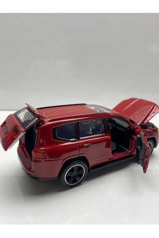 Diecast Metal Oyuncak Araba Toyota Land Cruıser Çek Bırak Model Araç 1:32 Ölçek 15 Cm Diğer