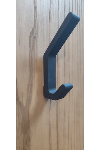 Hepsi3boyutlu - 5 Adet Siyah Kanca Askılık Siyah