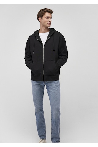 Mavi - Kapüşonlu Fermuarlı Siyah Basic Sweatshirt 0s10277-900 Siyah