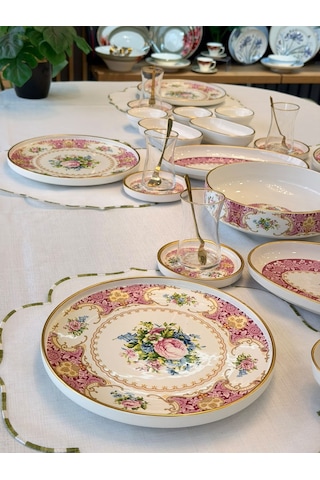 37 Parça Modern Royal Boutique Kahvaltı Takımı Gold-4451 Çok Renkli