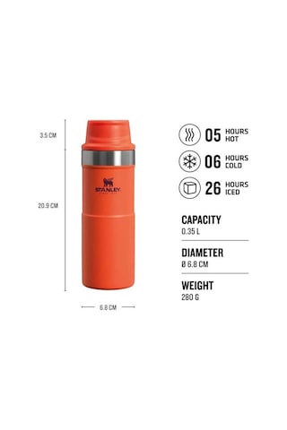 Stanley Klasik Trigger-Action Termos Bardak 0.35 LT Turuncu