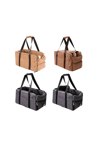 Cbtx Araç Merkezi Kumanda Koltuğu Pet Taşınabilir Yatak Pedi, Renk: Gri+sap 42x20x22cm