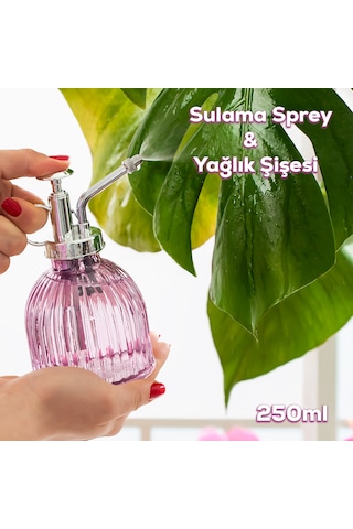 Perotti 15731 Mor Vintage Cam Bitki Sulama Şişesi Sprey Şişe