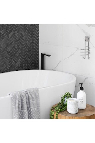 Yapışkanlı Fön Makinesi Asma Aparatı Krom