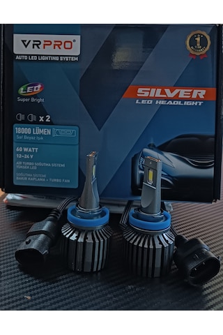 H11 Vrpro Silver 6000k-6500k Xenon Saf Beyaz Işık Ledvzenon 18000