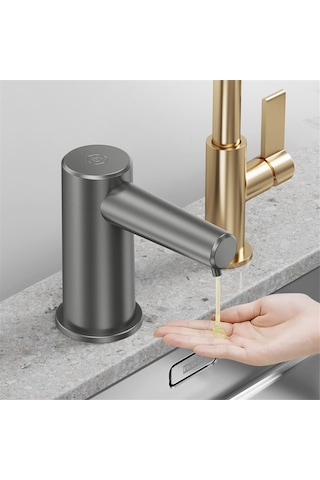 Xurunkeji Tezgah Üstü Lavabo Musluğu Sabunluk Kızılötesi İndüksiyon Otomatik Sabunluk Banyo Sabunlukları Sıvı Gümüş Gümüş