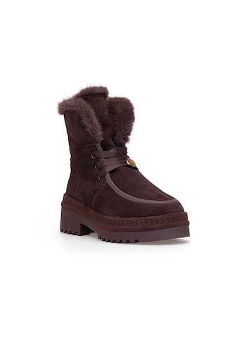 Guja 25k433 Kadın Hakiki Deri Klasik Bot Kahverengi Kahverengi