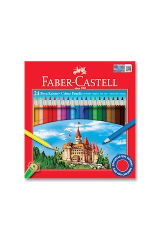 Faber Castell 24 Renk Kuru Boya Ve 12 Renk Skin Tones Ten Renkleri İkisi Birarada Set Çok Renkli