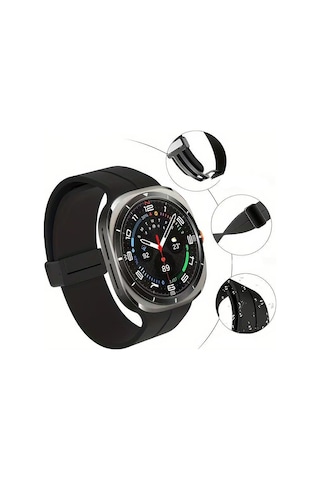 Galaxy Watch 8 Mkst 40mm Krd-84 22mm Silikon Kordon - Siyah
