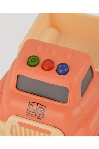 Let's Be Child Sesli Ve Işıklı Minik Pikap 31016 Turuncu - Bej Kasalı, Çocuklar İçin Oyuncak Pikap