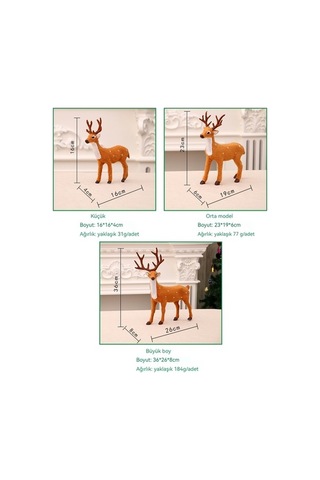 Novahub Yeni Yaratıcı Trompet Süsleme Simülasyon Noel Malzemeleri Küçük Geyik Elk Dekorasyon 15cm 15cm Kt Trompet 15cm