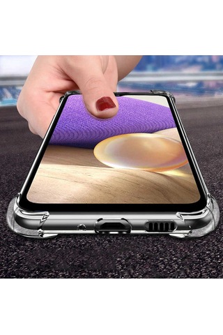 Galaxy Uyumlu A52 Kılıf Zore Nitro Anti Shock Silikon Renksiz