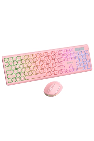 Everest Km-319bt Pembe 2.4g+bt1+bt2 Çoklu Cihaz Bağlantılı Q Set