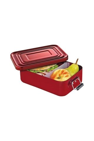 Kuchenprofi Alüminyum Lunchbox 18x12x5,5 Cm Trennstegli Gıda Saklama Kutusu Saklama Kapları Kırmızı