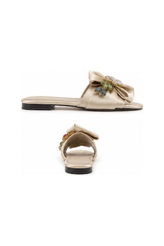 N Napa Shoe Np.8777.bej Taşlı Abiye Terlik