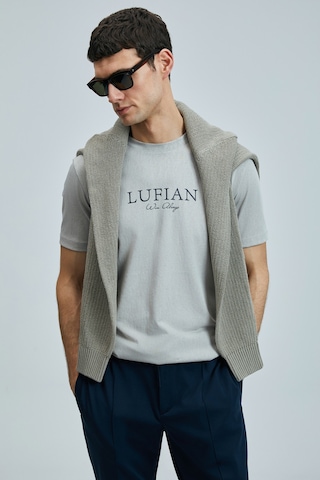 Lufian 111020238 Love Modern Grafik T- Shirt Erkek Tişort Bej