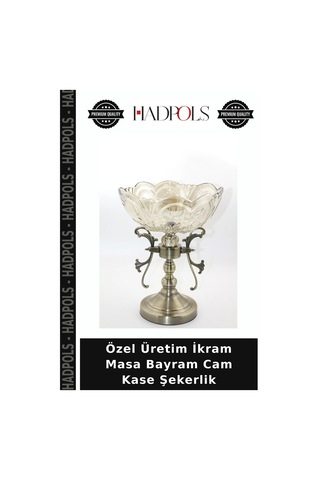 Özel Üretim İkram Masa Bayram Cam Kase Şekerlik Şeffaf