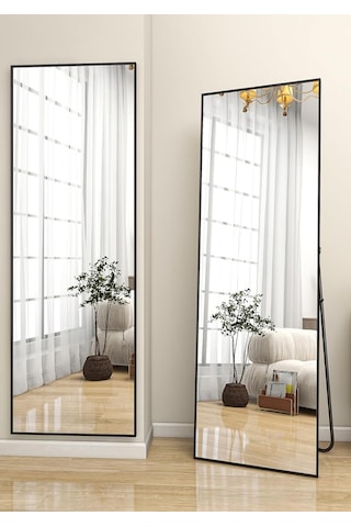 İva 162x55 Ayaklı, Asılı Veya Duvara Yaslı, Yer Aynaları,oturma Odası, Yatak Odası, Giyinme Odası Siyah