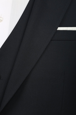 Jakamen Lacivert Slim Fit Yelekli Sivri Yaka Erkek Takım Elbise Lacivert