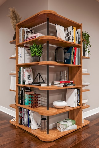 Asra Trend Modern Dönebilen Ayarlanabilir Raflı Ev Ofis Kitaplık %100 Mdf Dekoratif Kütüphane Kitaplık Dk01 Petra