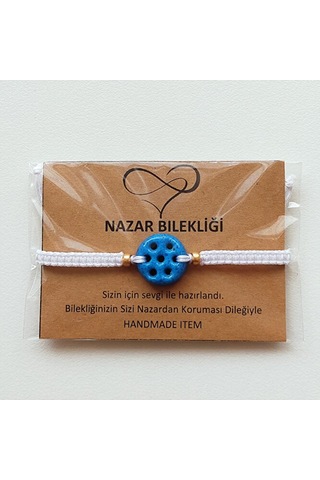 Süryani Taşı & Miyuki Boncuklu Unisex Bileklik Ayarlanabilir Makrome Örgü, Renkli Seçenekli Beyaz