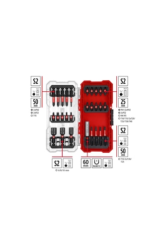 Einhell S-CASE 28 Parça Darbeye Dayanıklı Bits Uç Seti - 49108703
