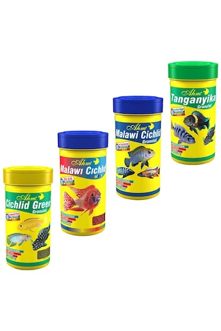 Ciklet Balığı Için Özel Yem Seti 100 Ml X 4 Adet