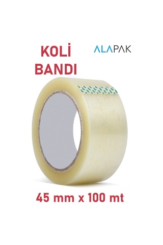 45mmx100m Koli Bandı Şeffaf 1 Adet Koli Bandı Şeffaf