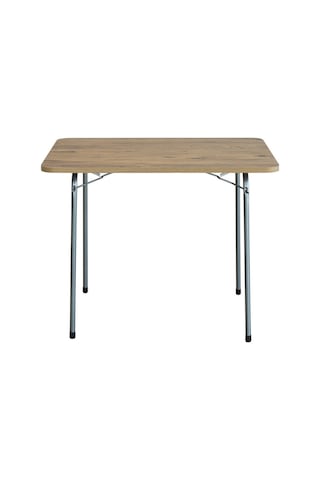Bofigo 60X80 Çam Desenli Katlanır Masa Kamp Masası Bahçe Masası Kahverengi