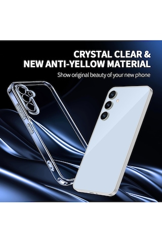 Samsung Galaxy Uyumlu S24 Fe Şeffaf Kılıf & 2 Adet Cam Ekran Koruyucu